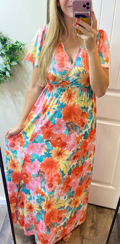 Bright Floral Maxi