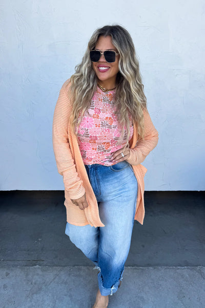 Waffle Thumbhole Cardigans