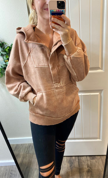 Oversized Fleece 1/4 Zip Pullovers