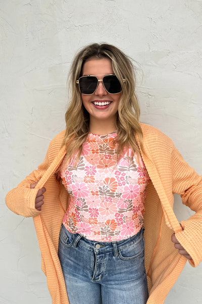 Waffle Thumbhole Cardigans