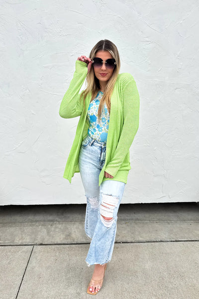 Waffle Thumbhole Cardigans