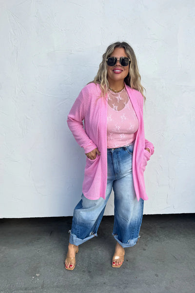 Waffle Thumbhole Cardigans