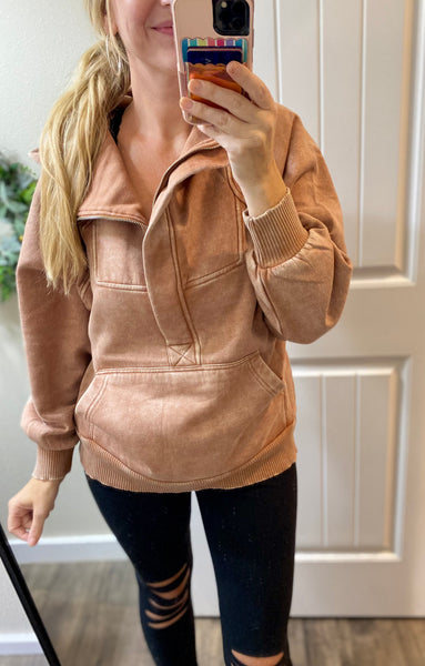 Oversized Fleece 1/4 Zip Pullovers