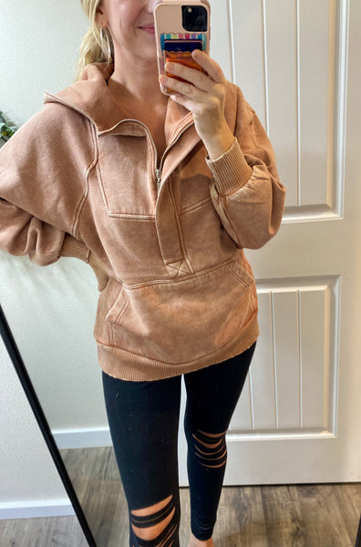 Oversized Fleece 1/4 Zip Pullovers