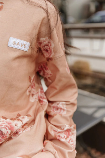 Ampersand Ave. Peachy Floral Side Slit Pullover