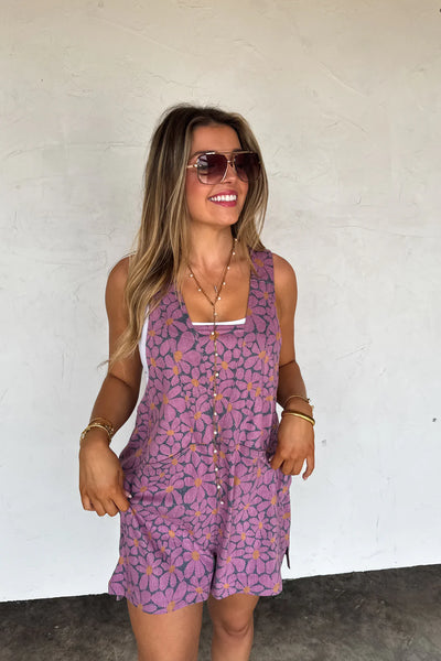 Preorder Blakeley Floral Denim Romper