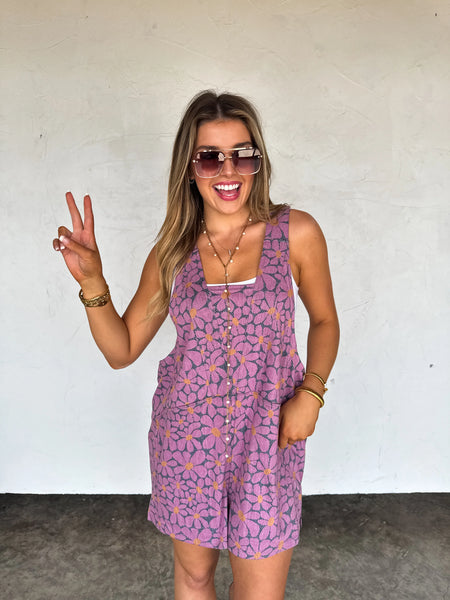 Preorder Blakeley Floral Denim Romper
