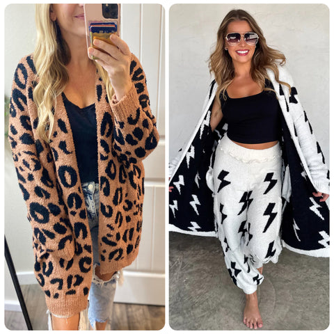 PREORDER: Lightning & Cheetah Cloud Cardigans
