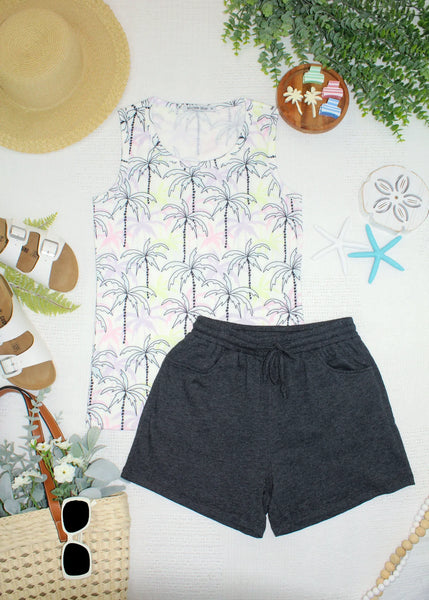 MM Crinkle Shorts (Dusty Rose, Light Green, Charcoal)