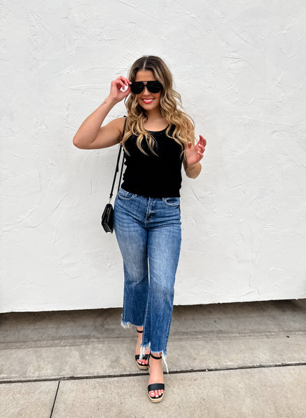 Blakeley Non-Distressed Crop Denim