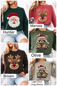 Embroidered Yarn Christmas Sweatshirts/Tees
