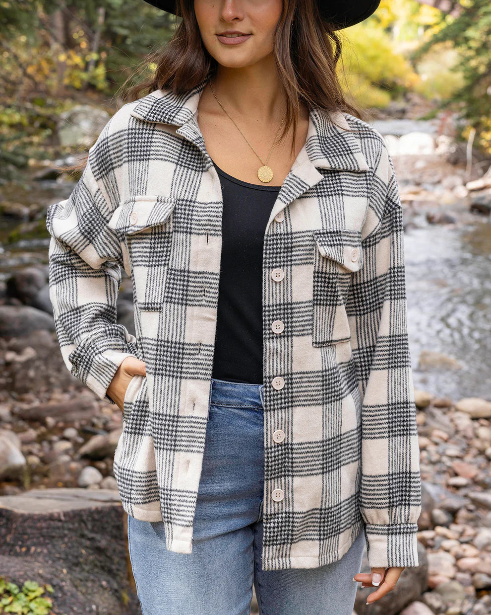Sale! Plaid Button Up Shacket