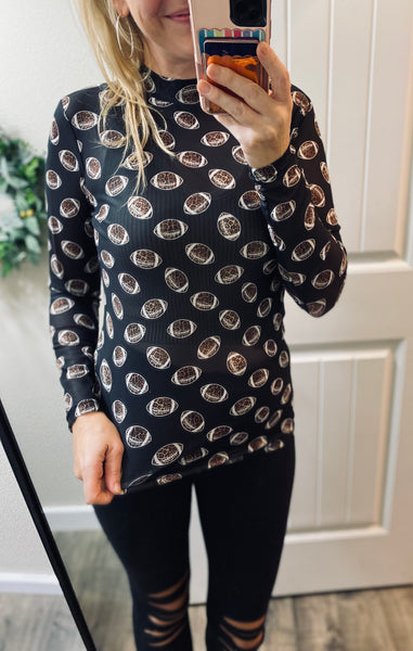Mesh Football Long Sleeve Top
