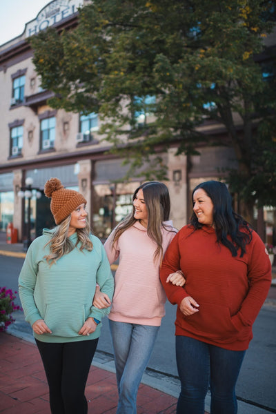 MM Ribbed Textured Hoodies