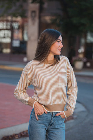 MM Latte Stripe Sweater