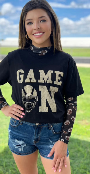 Mesh Football Long Sleeve Top