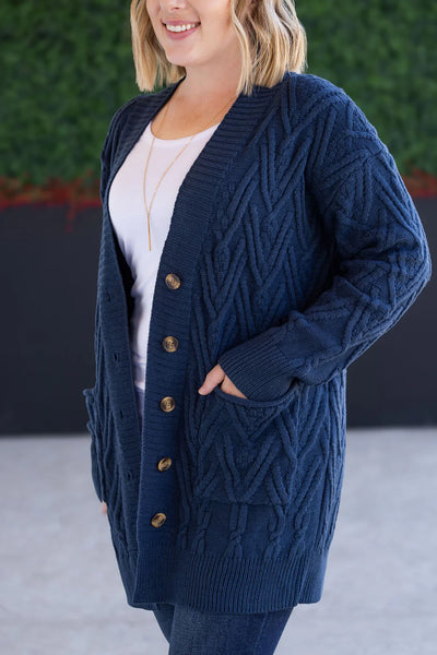MM Button Textured Cardigans