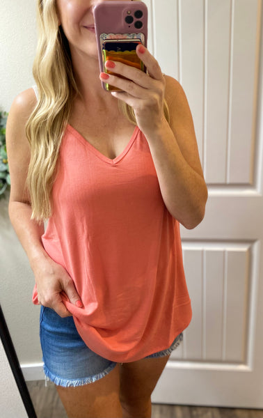 Oversized Reversible Spaghetti Strap Tank