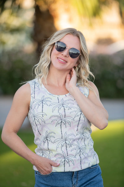 MM Summer Print Micro-Ribbed Tanks