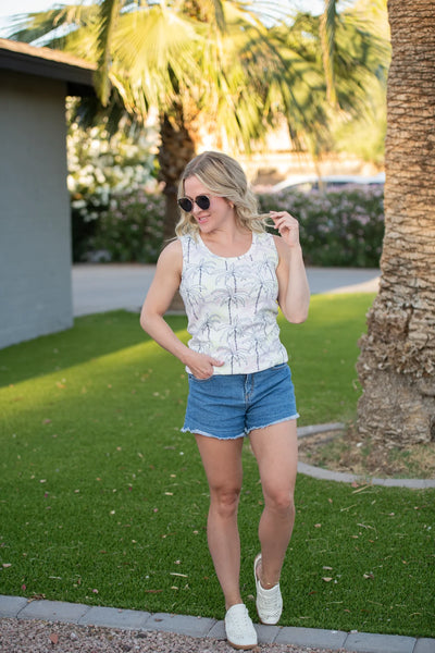 MM Summer Print Micro-Ribbed Tanks