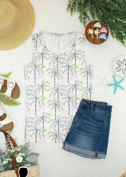 MM Summer Print Micro-Ribbed Tanks