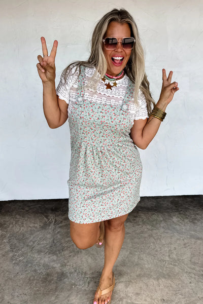 Preorder Blakeley Ribbed Skirt Overalls