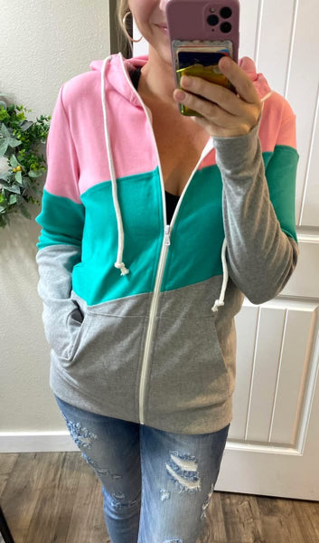 MM Colorblock Full Zip Hoodies