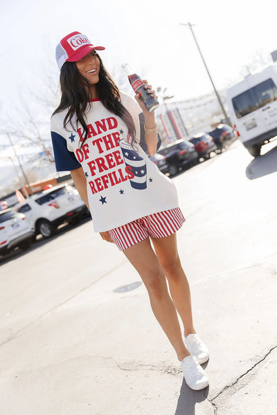Preorder Ampersand Ave. Oversized Boyfriend Tees (Check Please, America, Free Refills)