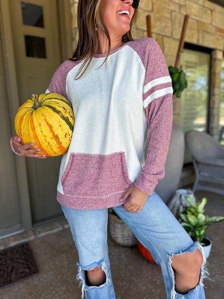 Sporty Contrast Pullover
