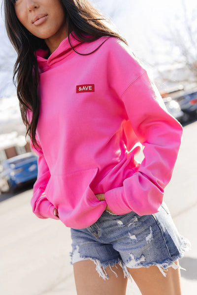Preorder Ampersand Ave. Oversized Pink Star Hoodie