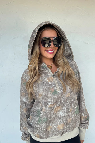 Preorder Blakeley Camo 1/4 Zip Hoodie
