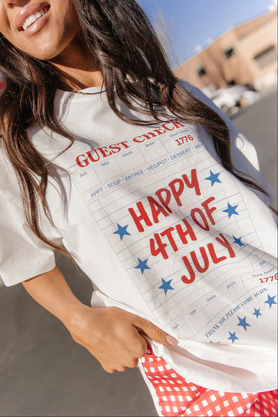 Preorder Ampersand Ave. Oversized Boyfriend Tees (Check Please, America, Free Refills)
