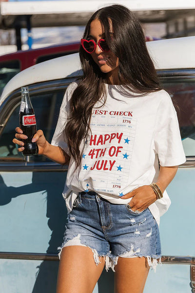 Preorder Ampersand Ave. Oversized Boyfriend Tees (Check Please, America, Free Refills)