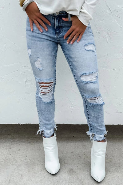 Sale! Blakeley Distressed Skinny Denim