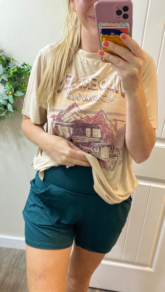 Teal Live In Yoga Lounge Shorts