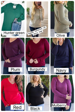 MM Elevated V-Neck Layering Long Sleeves
