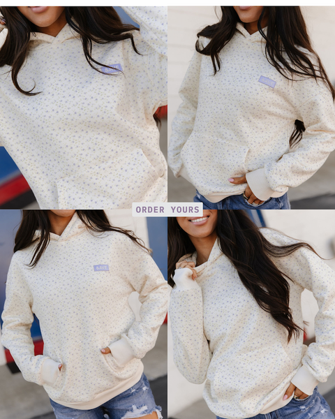 Ampersand Ave. Dainty Floral Comfort Hoodie