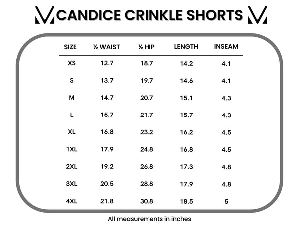 MM Crinkle Shorts (Dusty Rose, Light Green, Charcoal)
