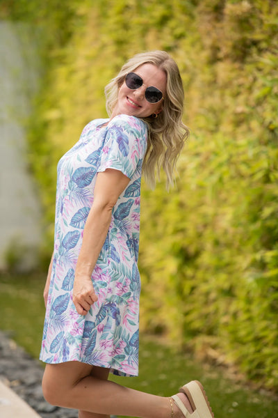 MM Tropical Leaf Dress