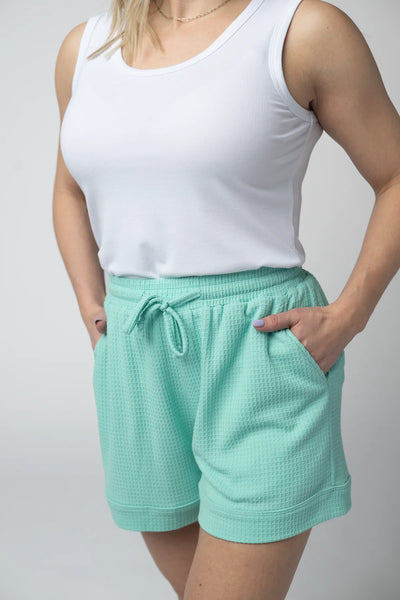 MM Waffle Shorts (Black, Pink, Turquoise)