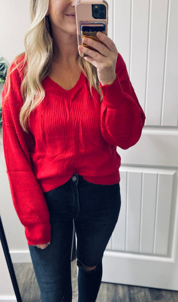 MM Pink Bow Back Sweater