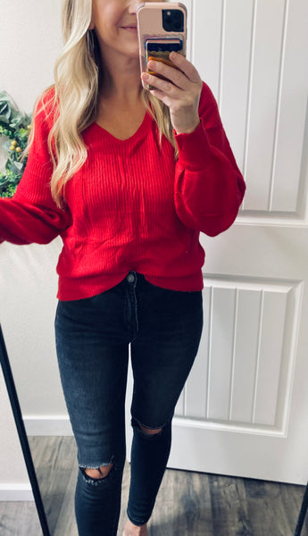 MM Pink Bow Back Sweater