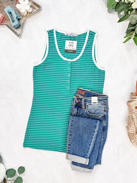 MM Stripe Snap Button Tanks