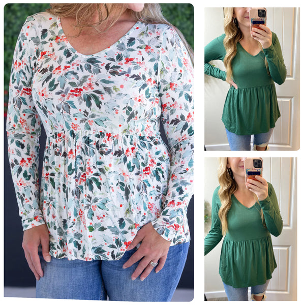 MM Winter Berry Babydoll Long Sleeve