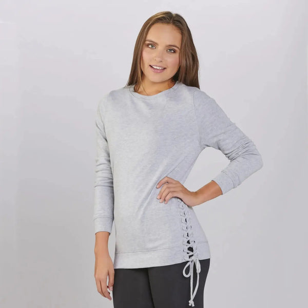 Lace Up Soft Pullover