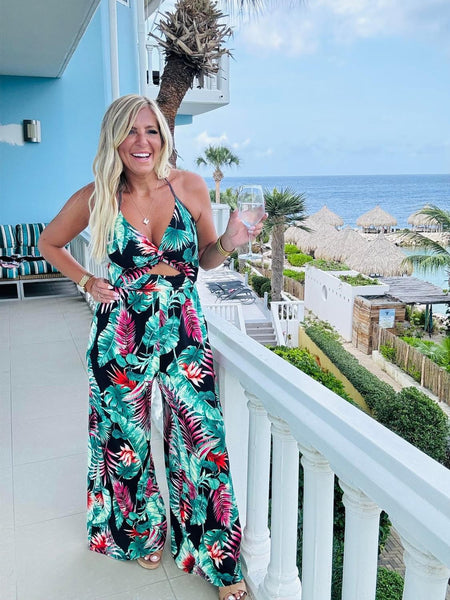 Preorder Knotted Halter Jumpsuit