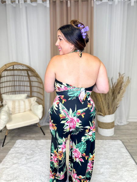 Preorder Knotted Halter Jumpsuit