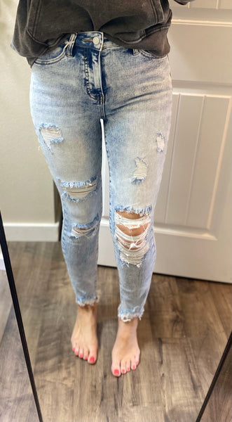 Sale! Blakeley Distressed Skinny Denim