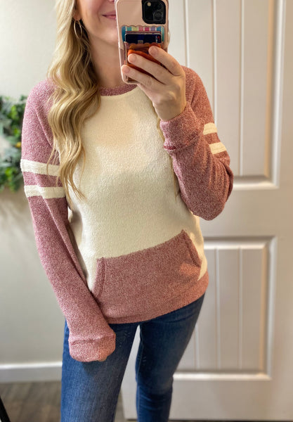 Sporty Contrast Pullover
