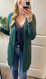 Classic Evergreen or Red Cardigan